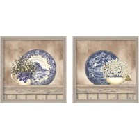 Framed 'Farmhouse Blues 2 Piece Framed Art Print Set' border=