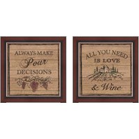 Framed 'Sweet Vines 2 Piece Framed Art Print Set' border=