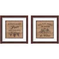 Framed 'Sweet Vines 2 Piece Framed Art Print Set' border=