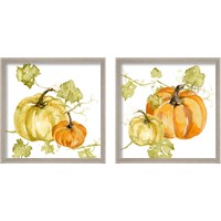 Framed 'Watercolor Harvest 2 Piece Framed Art Print Set' border=