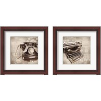 Framed 'On My Desk 2 Piece Framed Art Print Set' border=