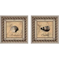 Framed 'Shell Works 2 Piece Framed Art Print Set' border=