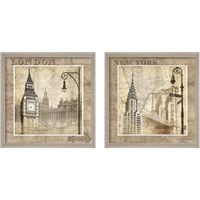 Framed 'City 2 Piece Framed Art Print Set' border=