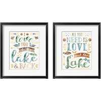 Framed 'Lake Love 2 Piece Framed Art Print Set' border=