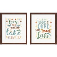 Framed 'Lake Love 2 Piece Framed Art Print Set' border=