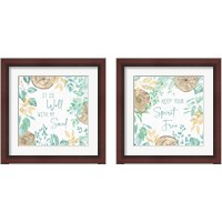 Framed 'Natures Leaves 2 Piece Framed Art Print Set' border=