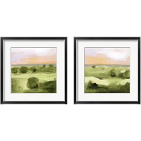 Framed 'Jotted Landscape 2 Piece Framed Art Print Set' border=