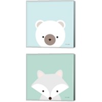 Framed 'Cuddly Animal 2 Piece Canvas Print Set' border=