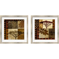 Framed 'Acacia Sunrise 2 Piece Framed Art Print Set' border=