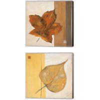 Framed 'Leaf Impression 2 Piece Canvas Print Set' border=