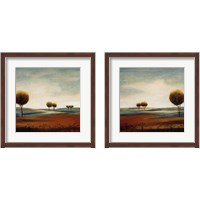 Framed 'Tranquil Plains 2 Piece Framed Art Print Set' border=