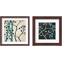 Framed 'Spring Buds 2 Piece Framed Art Print Set' border=