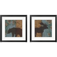 Framed 'Yellowstone Park 2 Piece Framed Art Print Set' border=