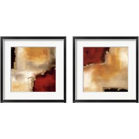 Framed 'Crimson Accent 2 Piece Framed Art Print Set' border=