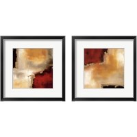 Framed 'Crimson Accent 2 Piece Framed Art Print Set' border=