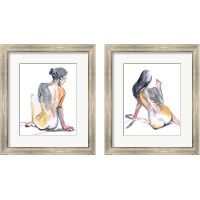 Framed 'Colorful Shadows 2 Piece Framed Art Print Set' border=