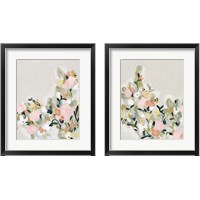 Framed 'Blushing Blooms 2 Piece Framed Art Print Set' border=