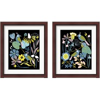 Framed 'Pleasure Garden 2 Piece Framed Art Print Set' border=