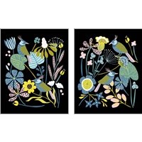 Framed 'Pleasure Garden 2 Piece Art Print Set' border=