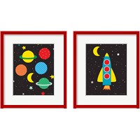 Framed 'Blast Off 2 Piece Framed Art Print Set' border=