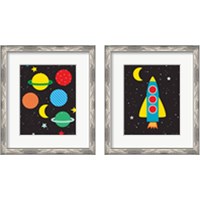 Framed 'Blast Off 2 Piece Framed Art Print Set' border=