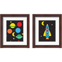 Framed 'Blast Off 2 Piece Framed Art Print Set' border=