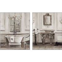 Framed 'Classical Bath 2 Piece Art Print Set' border=