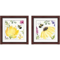 Framed 'Bee Harmony 2 Piece Framed Art Print Set' border=