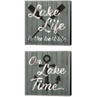 Framed 'Lake Life 2 Piece Canvas Print Set' border=