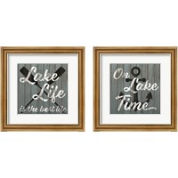 Framed 'Lake Life 2 Piece Framed Art Print Set' border=