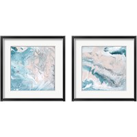 Framed 'Pastel Swirl 2 Piece Framed Art Print Set' border=