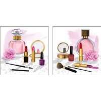 Framed 'Makeup Counter 2 Piece Art Print Set' border=