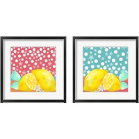 Framed 'Lemon Inspiration 2 Piece Framed Art Print Set' border=