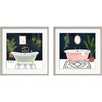 Framed 'Boho Bath 2 Piece Framed Art Print Set' border=