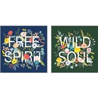 Framed 'Wild Garden 2 Piece Art Print Set' border=