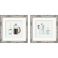 Framed 'Coffee Break Tan 2 Piece Framed Art Print Set' border=