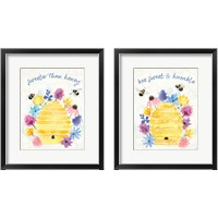 Framed 'Bee Harmony 2 Piece Framed Art Print Set' border=