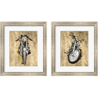 Framed 'Metallic Rider 2 Piece Framed Art Print Set' border=