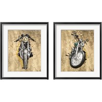 Framed 'Metallic Rider 2 Piece Framed Art Print Set' border=