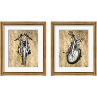 Framed 'Metallic Rider 2 Piece Framed Art Print Set' border=