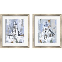 Framed 'Cerulean Spire 2 Piece Framed Art Print Set' border=