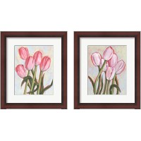 Framed 'Peppy Tulip 2 Piece Framed Art Print Set' border=