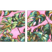 Framed 'Psychedelic Palms 2 Piece Art Print Set' border=