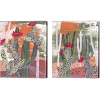 Framed 'Desert Flowers 2 Piece Canvas Print Set' border=