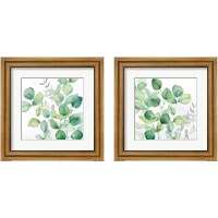 Framed 'Eucalyptus Leaves 2 Piece Framed Art Print Set' border=