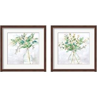 Framed 'Eucalyptus Vase 2 Piece Framed Art Print Set' border=