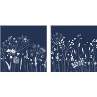 Framed 'Indigo Flowers 2 Piece Art Print Set' border=