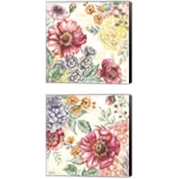 Framed 'Wildflower Medley 2 Piece Canvas Print Set' border=