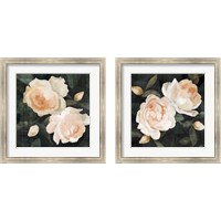 Framed 'Soft Garden Roses 2 Piece Framed Art Print Set' border=