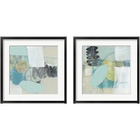 Framed 'Seafoam Orbs 2 Piece Framed Art Print Set' border=